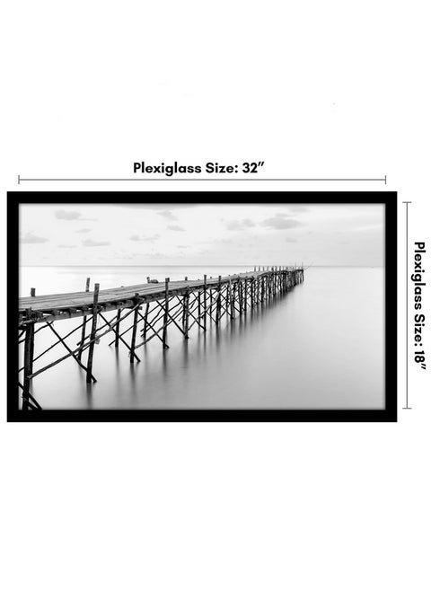 Americanflat 18x32 Poster Frame with Polished Plexiglass - Black Picture Frame - Wide Photo Frames Made of Engineered Wood for Vertical or Horizontal Wall Display - Epic Collection - Black