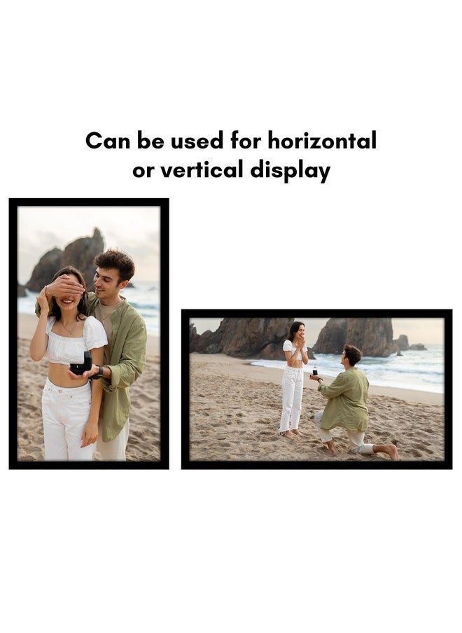 Americanflat - Americanflat 18x32 Poster Frame with Polished Plexiglass - Black Picture Frame - Wide Photo Frames Made of Engineered Wood for Vertical or Horizontal Wall Display - Epic Collection - Black - Image 1