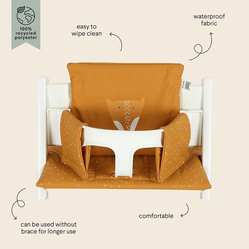 Trixie High Chair Cushion - Mr. Fox - Waterproof and Easy to Clean - 100% Recycled Polyester - Image 2