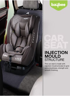 BAYBEE Convertible Car Seat for Baby 0 to 12 Years with ISOFIX, 3 Position Recline, Headrest Adjustable ECE R44/04 Safety Certified Travel Baby Car Seat for Toddlers Kids Boys Girls Brown  - Image 4
