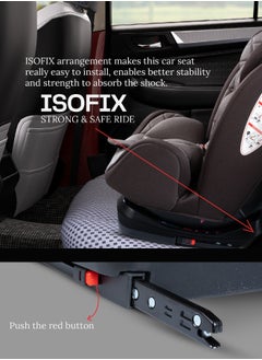 BAYBEE Convertible Car Seat for Baby 0 to 12 Years with ISOFIX, 3 Position Recline, Headrest Adjustable ECE R44/04 Safety Certified Travel Baby Car Seat for Toddlers Kids Boys Girls Brown  - Image 3