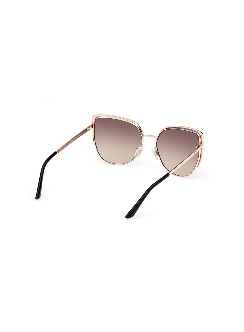 GUESS FULL RIM FEMALE CAT EYE GOLD METAL SUNGLASSES - Image 5