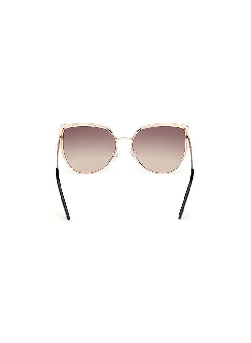 GUESS FULL RIM FEMALE CAT EYE GOLD METAL SUNGLASSES - Image 4