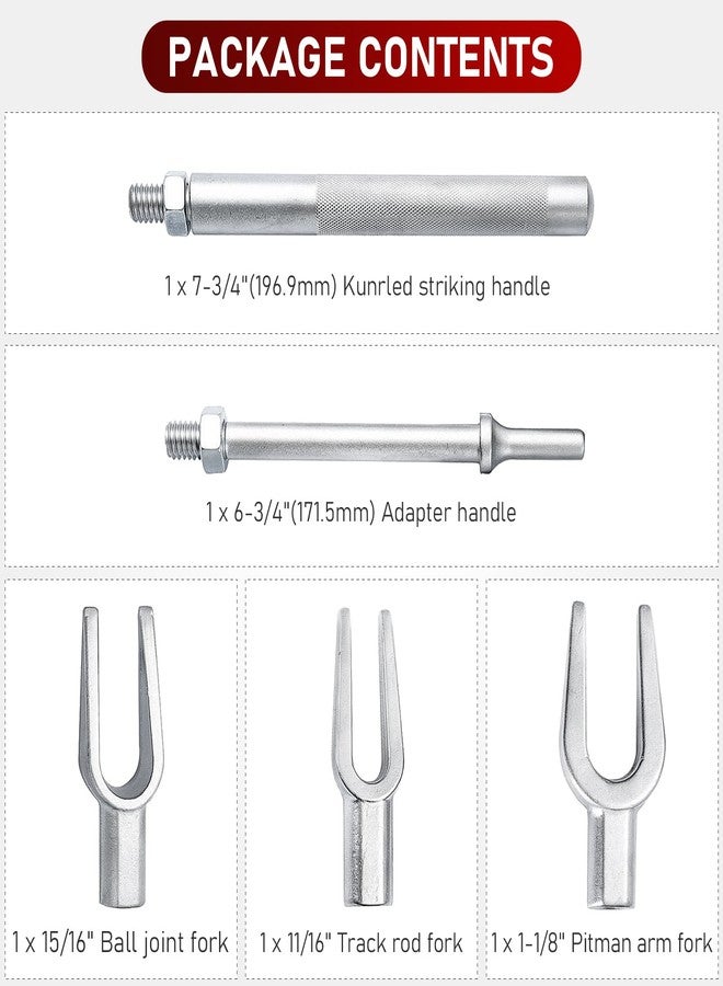 ATP Ball Joint Tie Rod and Pitman Arm 5 Piece Tool Kit Separator for Cars and Light Trucks - Image 2