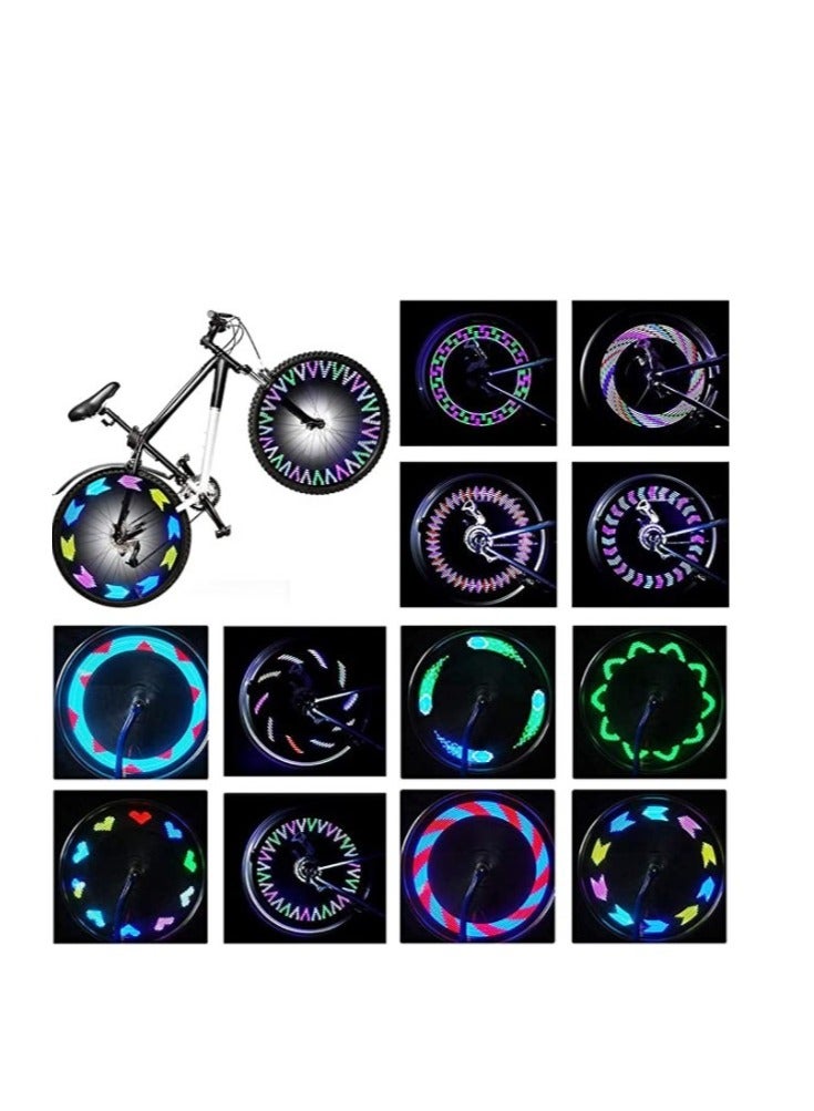 Generic Bike Wheel Lights, Ultra Bright LED Waterproof Bicycle Spoke Tire Light 14-LED 30 Different Patterns Change for Mountain Bike/ Road Bikes/ Hybrid Folding (2 Pack)  - Image 1