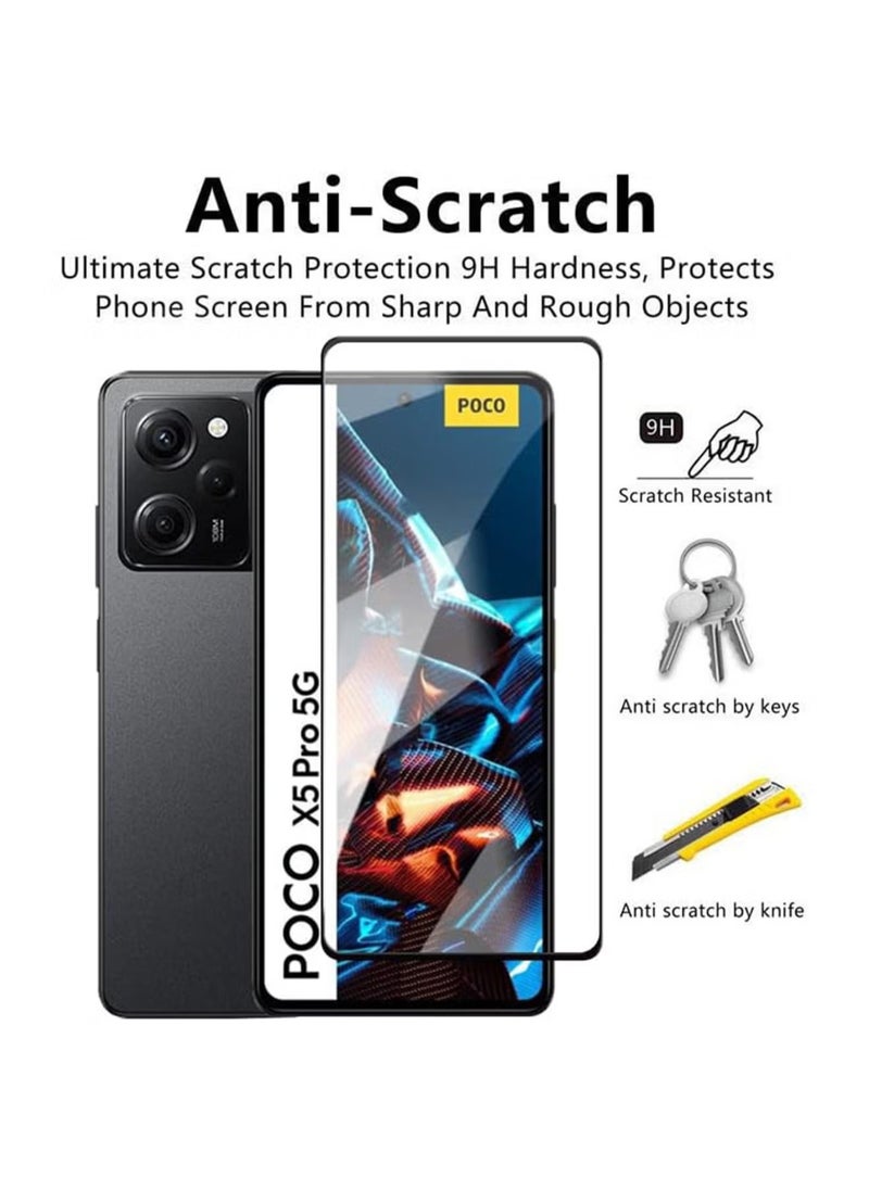 Generic - For Xiaomi POCO X5 Pro /Redmi Note 12 Pro 5G Screen Protector – Edge to Edge Tempered Glass Screen Protector, High Transparency, Delicate Touch, Anti-Explosion, Smooth Arc Edges, Easy Installation - Image 1