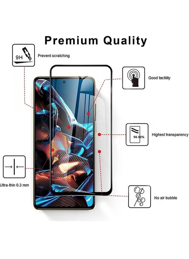 Generic - For Xiaomi POCO X5 Pro /Redmi Note 12 Pro 5G Screen Protector – Edge to Edge Tempered Glass Screen Protector, High Transparency, Delicate Touch, Anti-Explosion, Smooth Arc Edges, Easy Installation - Image 1