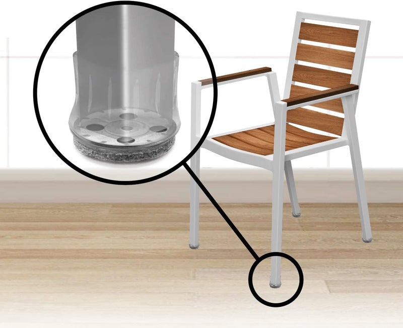Slipstick GorillaFelt Chair Leg Floor Protectors for Hardwood Floors, Clear Sleeve Felt Pads for Furniture That Stay On, Fits Round & Square Legs, Includes 8 Premium Transparent Chair Socks, CB184 - Image 3