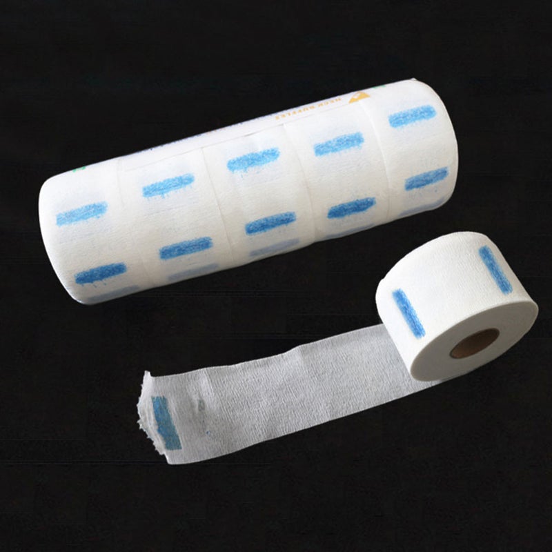 8 Role of 800 Sheets Disposable Neck Paper Flexible Hairdressing Protective Neck Paper Practical Haircut Neck Protector for Barber Home (White) - Image 3
