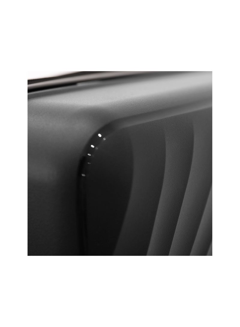 CAPITAL حقيبة سفر صلبة بعجلات مجموعة 3 قطع، أسود (S-20، M-24، L-28 بوصة) - Image 5