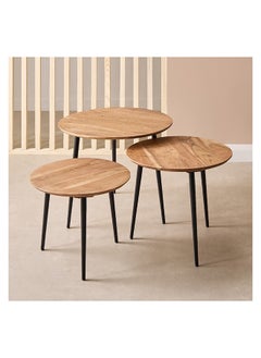 Home Box طاولة nesting من الخشب الصلب Lack 60 × 45 × 60 سم  - Image 1