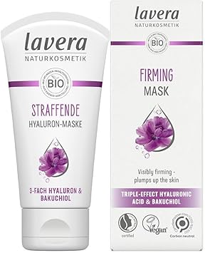 lavera Firming Mask with tripleeffect hyaluronic acid bakuchiol AntiAge vegan Organic Skin Care Visibly firming and plumps up the skin 50 ml