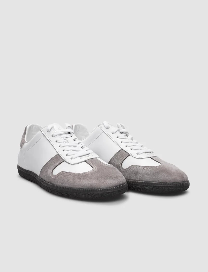 Cabani Leather White Lace-up Women's Sports Shoes