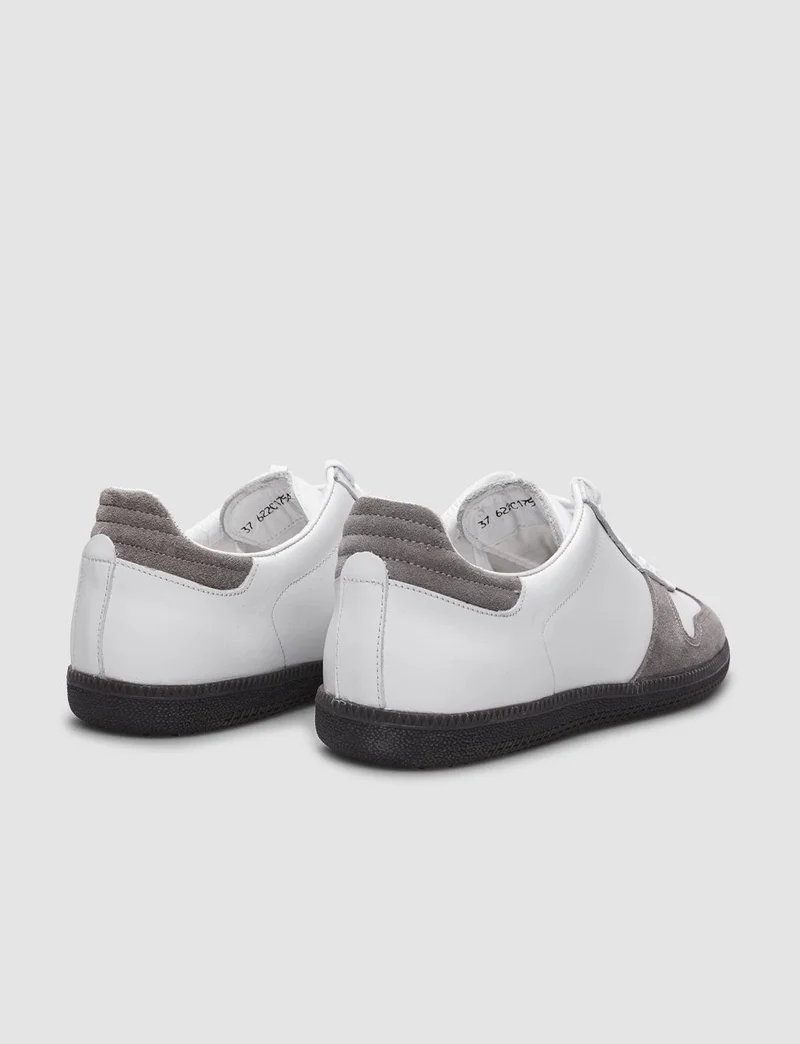 Cabani Leather White Lace-up Women's Sports Shoes