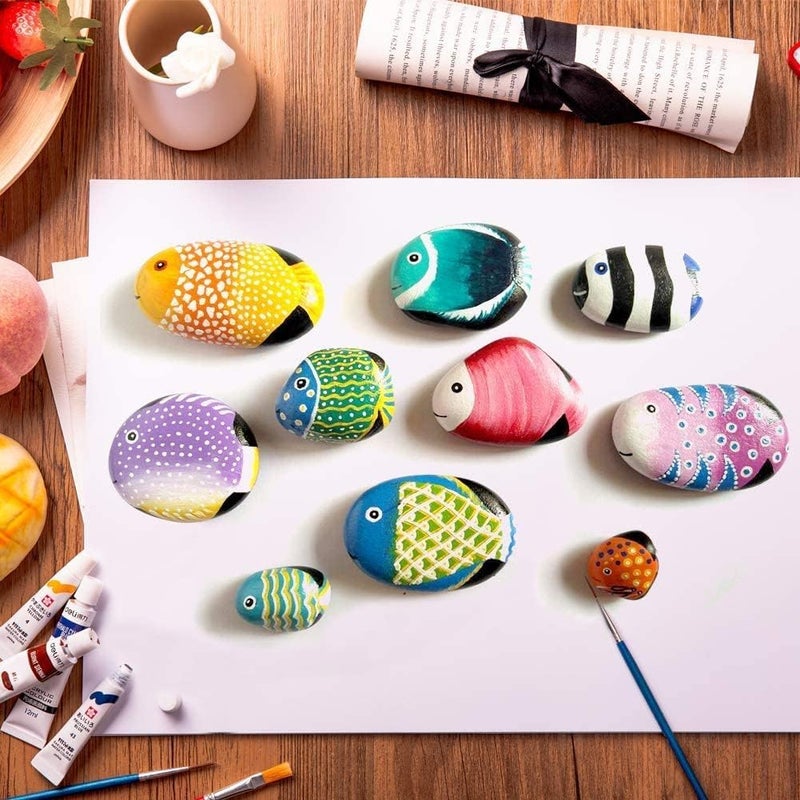 Lifetop 50 PCS Rocks Bulk for Painting, 2"-3" Natural River DIY Flat & Smooth Kindness Stones for Crafts, Decoration, Medium Rocks for Painting,Hand Picked - Image 4