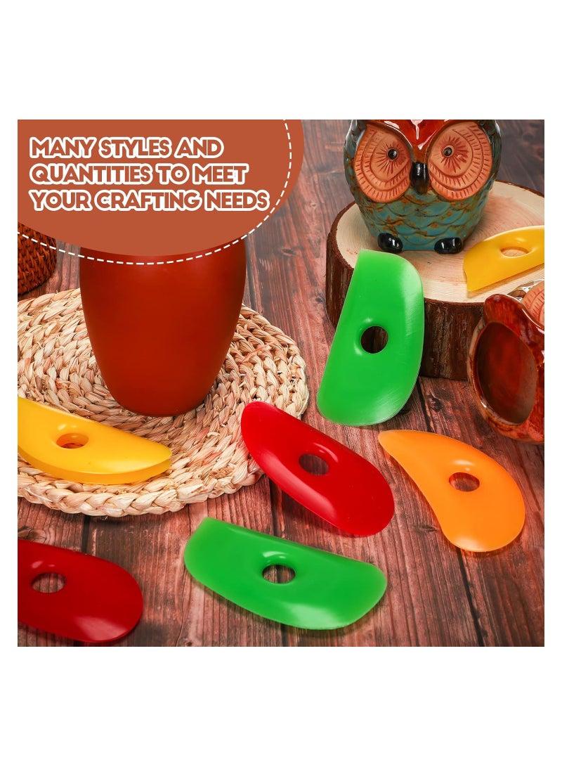 Excefore 12 Pcs Soft Rubber Rib for Pottery Clay Silicone Ceramics Tools Multi Styles Pottery Rubber Clay Ceramic Ribs for DIY Smooths Shapes Sculpting Pottery Ceramics Clay Tool - Image 5