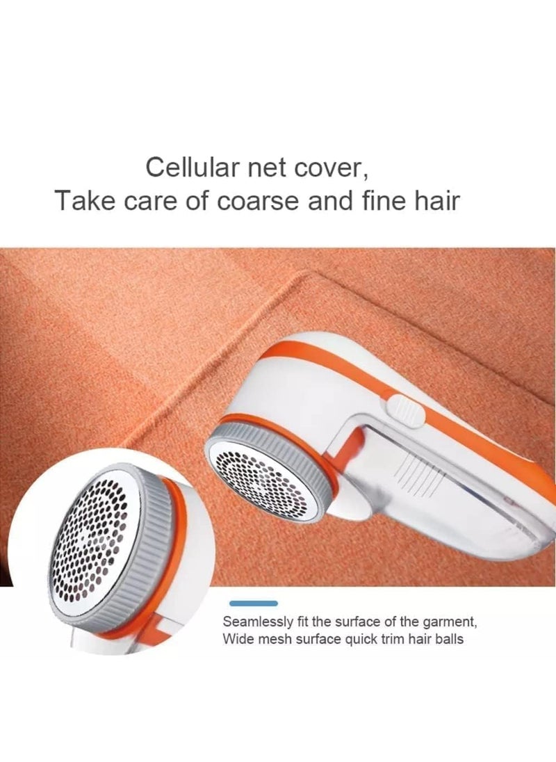 Arona A_RONA Nova Electric Lint Remover with Rotary Sharp Blades White and Orange for Clothes Furniture and Fabrics Nova Lint Remover for Clothes Fabric Cleaner for Woolen Clothes 1 Year Warranty  - Image 2