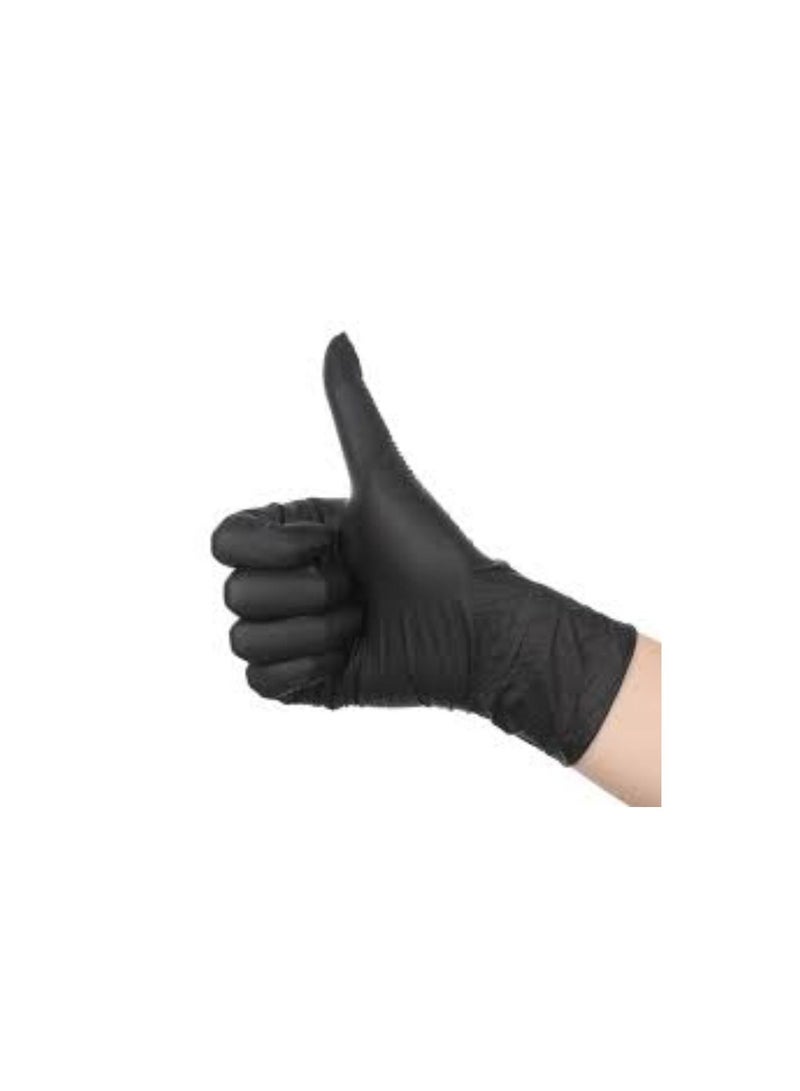 Gloves Nitrile 100 PCS Black -Size Medium