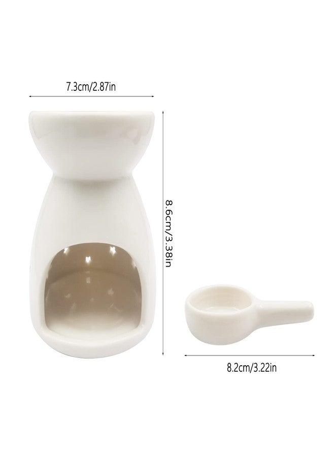 Zalaxt Ceramic Tea Light Candle Holder, Oil Burner for Scented Oil, Tealight Wax Warmer Decoration for Bedroom,Living Room,Balcony,Patio Tabletop Star Birthday Wedding Gift - Image 2