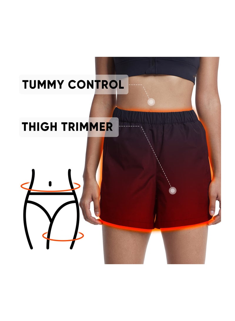 KASTWAVE Sauna Shorts, Sweat Sauna Pant for Women, Gym Workout Shorts, Sweat Sauna Suit, Thigh Workout Suit, Waist Trainer, Weight Loss Sweatsuit, Exercise Fitness Women (XL) - Image 4