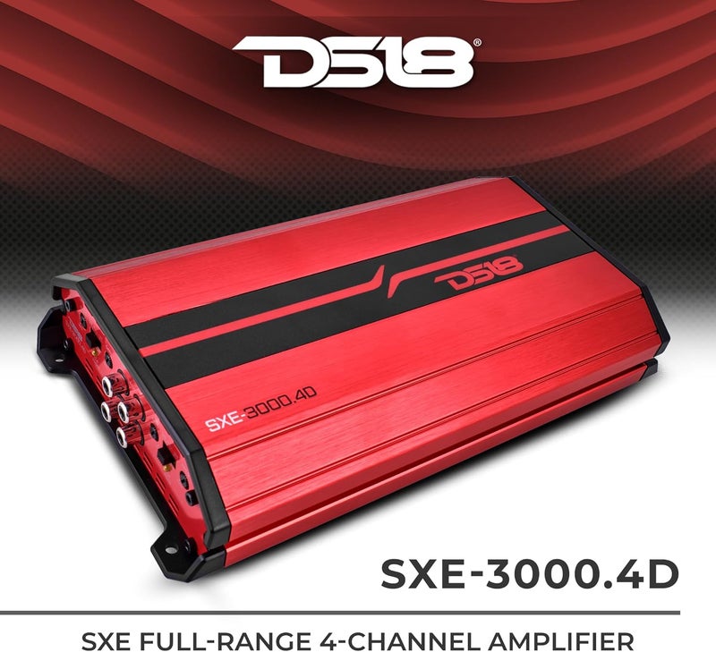 DS18 مضخم صوت السيارة DS18 SXE-3000.4D/RD - 4 قنوات فئة D 3000 وات - Image 2