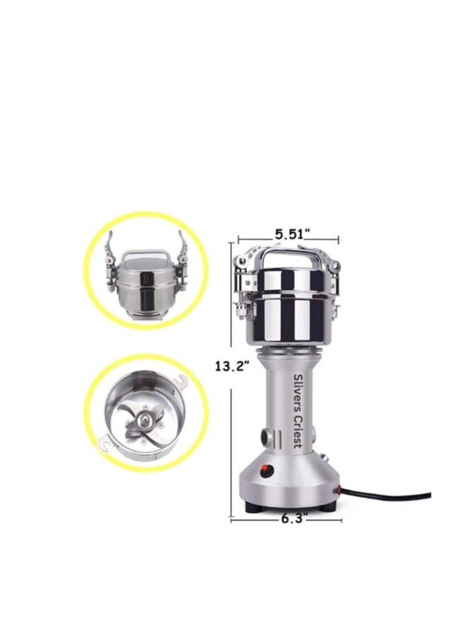 Sliver Criest Premium Stainless Steel Spice Grinder – High-Speed 150g Electric Mill | Powerful, Fine Grinding for Spices, Herbs, Arabic Coffee, Masala & Nuts | Large Capacity for Home & Commercial Use  - Image 3