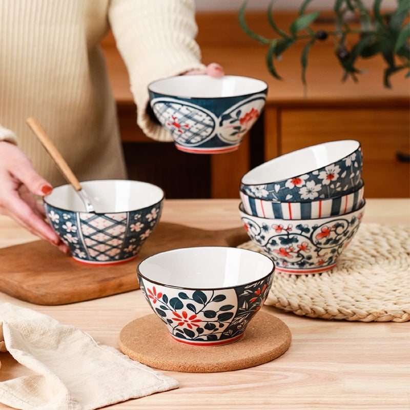 KASQUE Porcelain Dessert Bowls Cereal Bowl with Gift Box, 280 ml Vibrant Colours Bowls, Cute Snack Bowls for Ice Cream, Soup, Cereal, Side Dishes, Condiment, Lightweight, Pack of 4 - Image 2