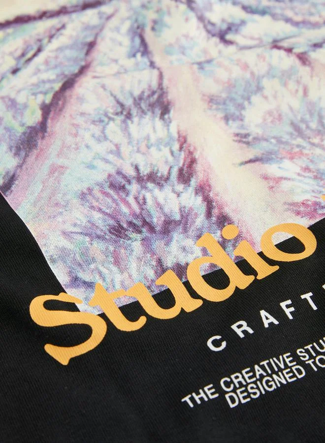 JACK & JONES Graphic Print Crew Neck T-Shirt