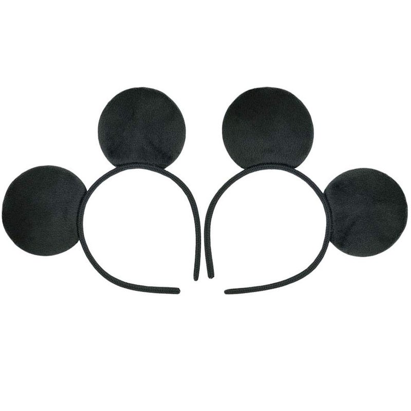 CHuangQi 20pcs Mouse Ears Headband, Solid Black - Image 2