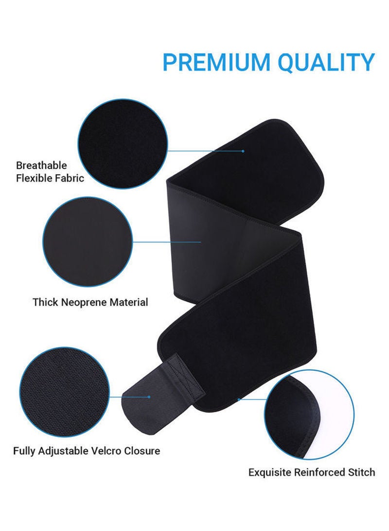 NIBEMINENT Waist Trimmer Sweat Sauna Slim Belt - Size M Black 26cm - Image 1