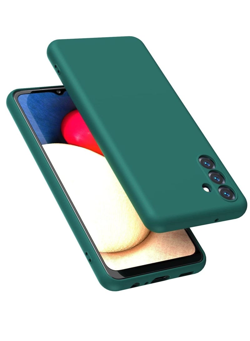 ELTRAZONE Case for Galaxy A13 5G, Liquid Silicone Case with Soft Microfiber Lining Thickening Shockproof Design Soft Gel Rubber Phone Case Cover for Samsung Galaxy A13 5G (Green) - Image 1