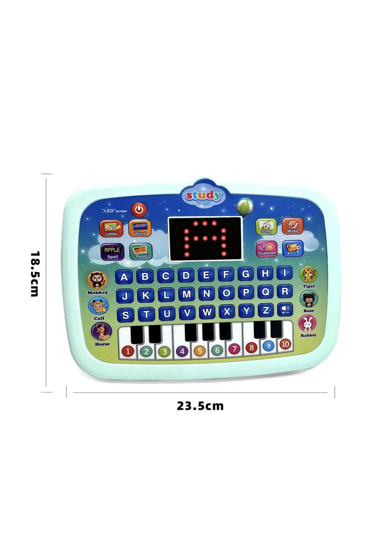 SYOSI - Kid Tablet Toddler Learning Pad Interactive Educational Toy with Screen Fun Gifts Music/Piano/ABC/Numbers/Words/Spell/Animals for Kids Age 1-2-3-4 Year Old Toddler Tablet Interactive Educational Toy - Image 1