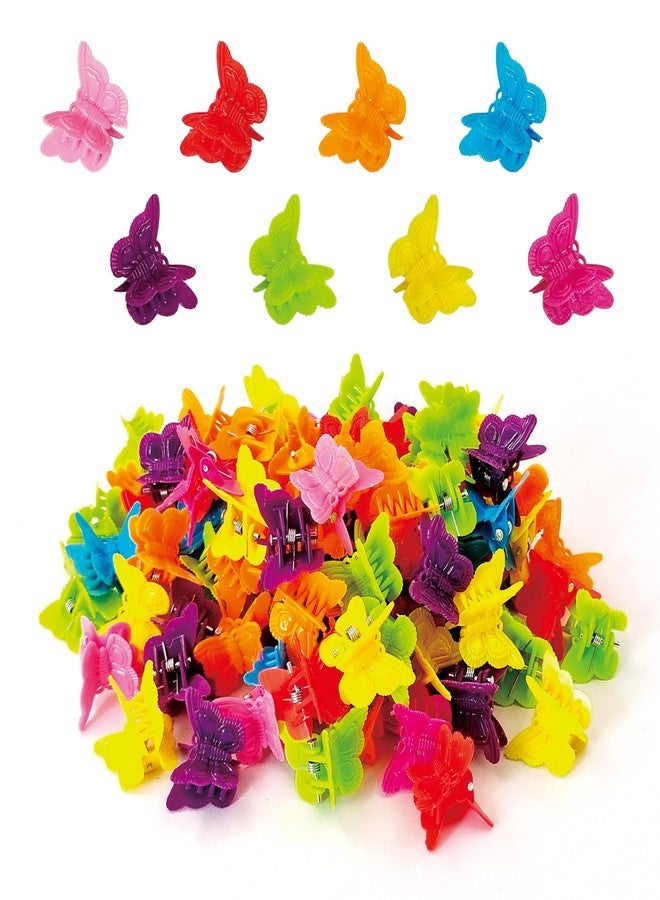 XIEHE 50 Packs Assorted Color Butterfly Hair Clips, Beautiful Mini Butterfly Hair Clips Hair Accessories for Women and Girls (50 pcs Random Colour) - Image 2
