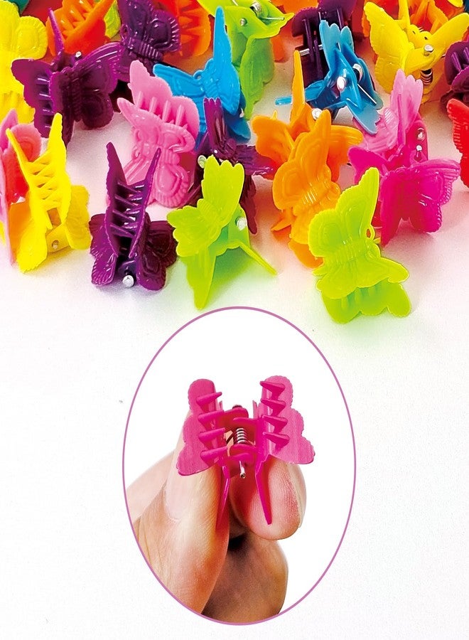 XIEHE 50 Packs Assorted Color Butterfly Hair Clips, Beautiful Mini Butterfly Hair Clips Hair Accessories for Women and Girls (50 pcs Random Colour) - Image 4