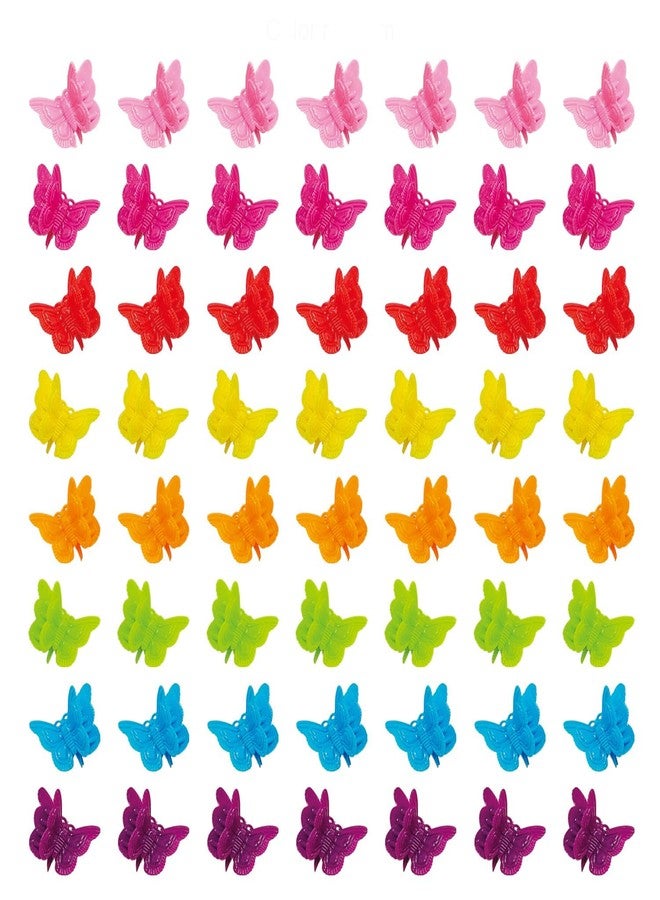 XIEHE 50 Packs Assorted Color Butterfly Hair Clips, Beautiful Mini Butterfly Hair Clips Hair Accessories for Women and Girls (50 pcs Random Colour) - Image 1