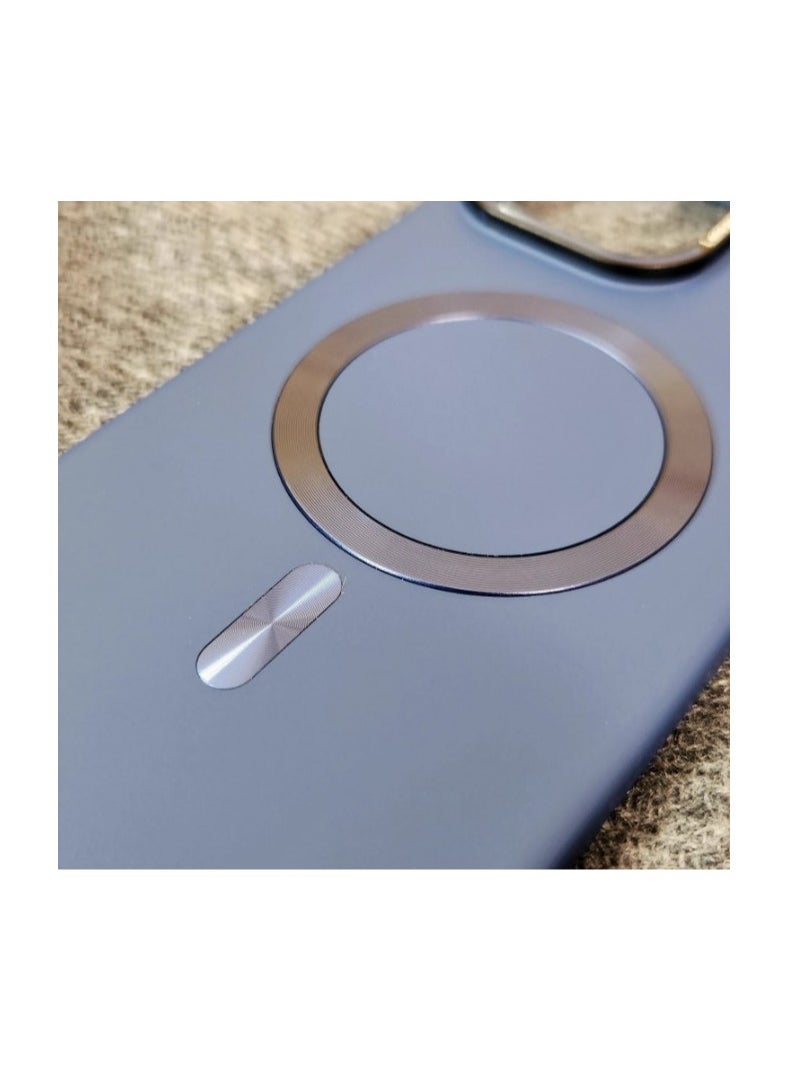 Generic - Premium Meg-safe Slim Case Iphone 15 Wireless Charging – Blue - Image 1