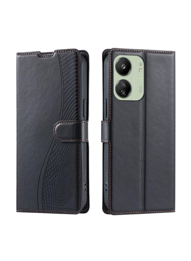 S-TOP Case For Redmi 13C Voltage Ultra-thin Dot Leather Phone Case - Image 1