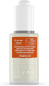 dr.organic Dr Organic Moroccan Argan Oil Facial Oil Moisturising Normal Dry Skin Mens Womens Natural Vegan CrueltyFree Paraben SLSFree Organic 30ml Packaging may vary - Image 4