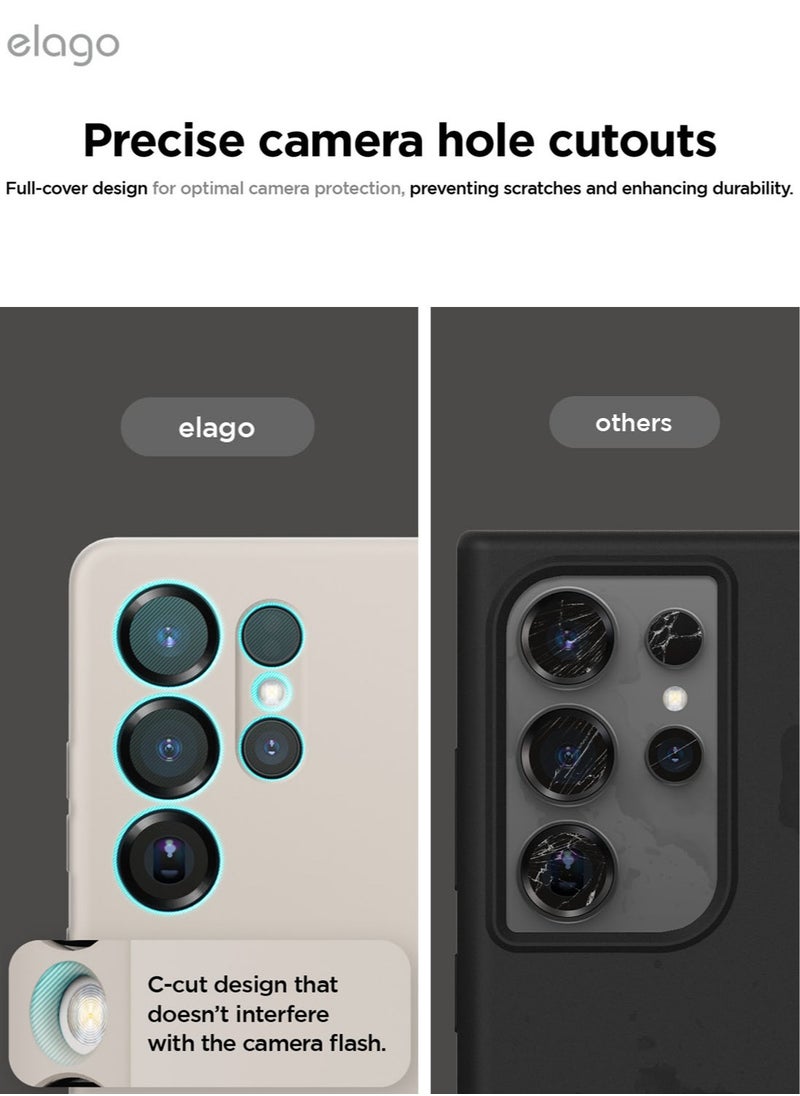 Elago - Magnetic Liquid Silicone for Samsung Galaxy S25 Ultra Case Cover Compatible with MagSafe Shockproof - Stone - Image 1