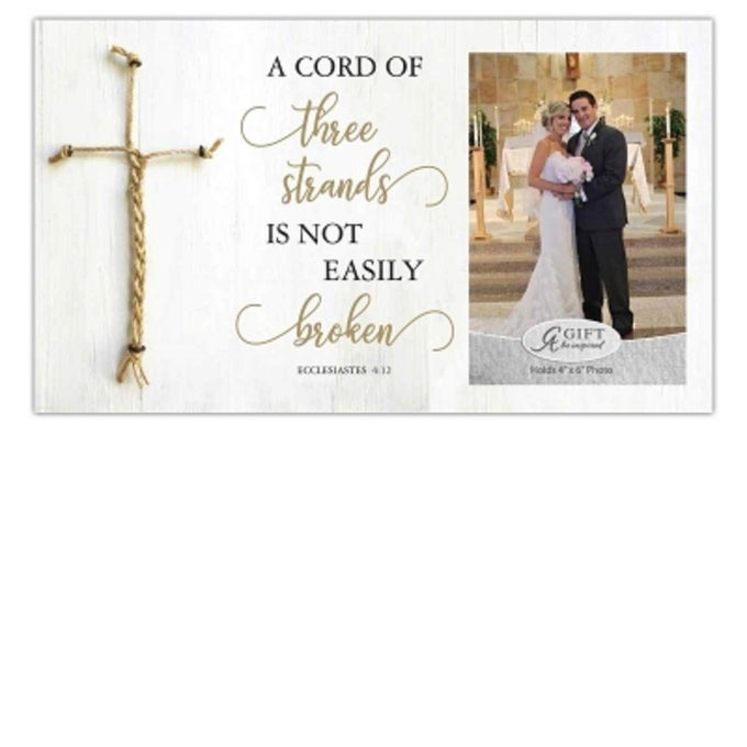 MF280 MARRIAGE PICTURE FRAME A CORD OF THREE STRANDS ONE SIZE MULTICOLORED