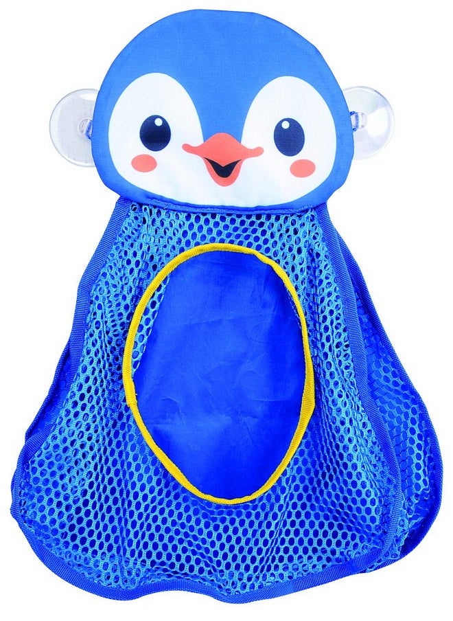 PLAYGO PlayGo Bath Toy Organizer Penguin | Four Suction Cups for Hanging | Bathtub Toys Holder | Bathroom Baby Toy Storage Quick Dry Bathtub Mesh Net | 2 in 1| 10 Pieces Colorful Soft Balls, 18703  - Image 5