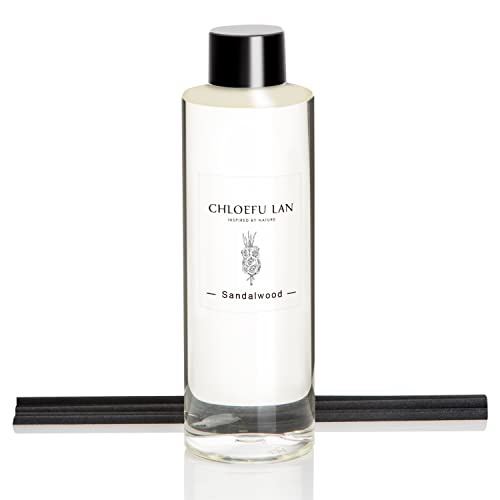 Chloefu LAN زيت عطر خشب الصندل من شلوفو لان 200 مل / 6.76 أونصة سائلة لموزع الروائح المنزلية، إعادة تعبئة زيوت معطرة، أعواد موزع، موزع حمام، الأفضل للعلاج بالروائح، السبا والمنزل، 0% كحول - Image 1