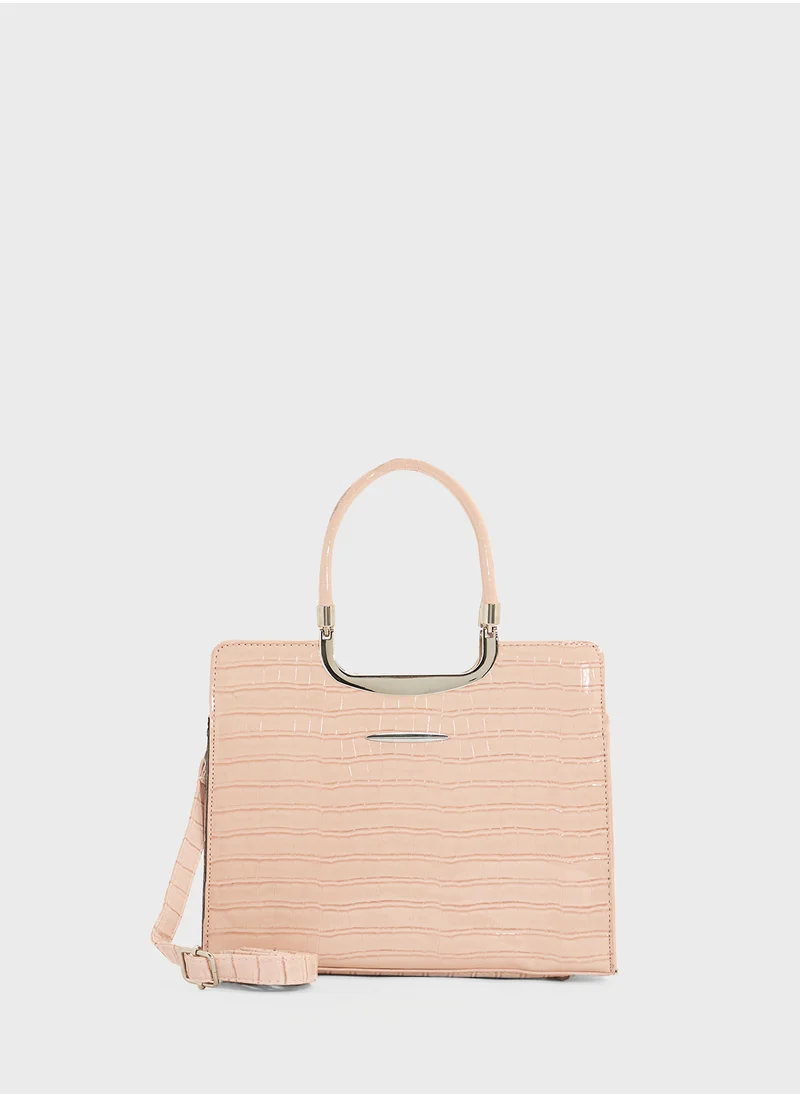 ELLA Croc Effect Satchel