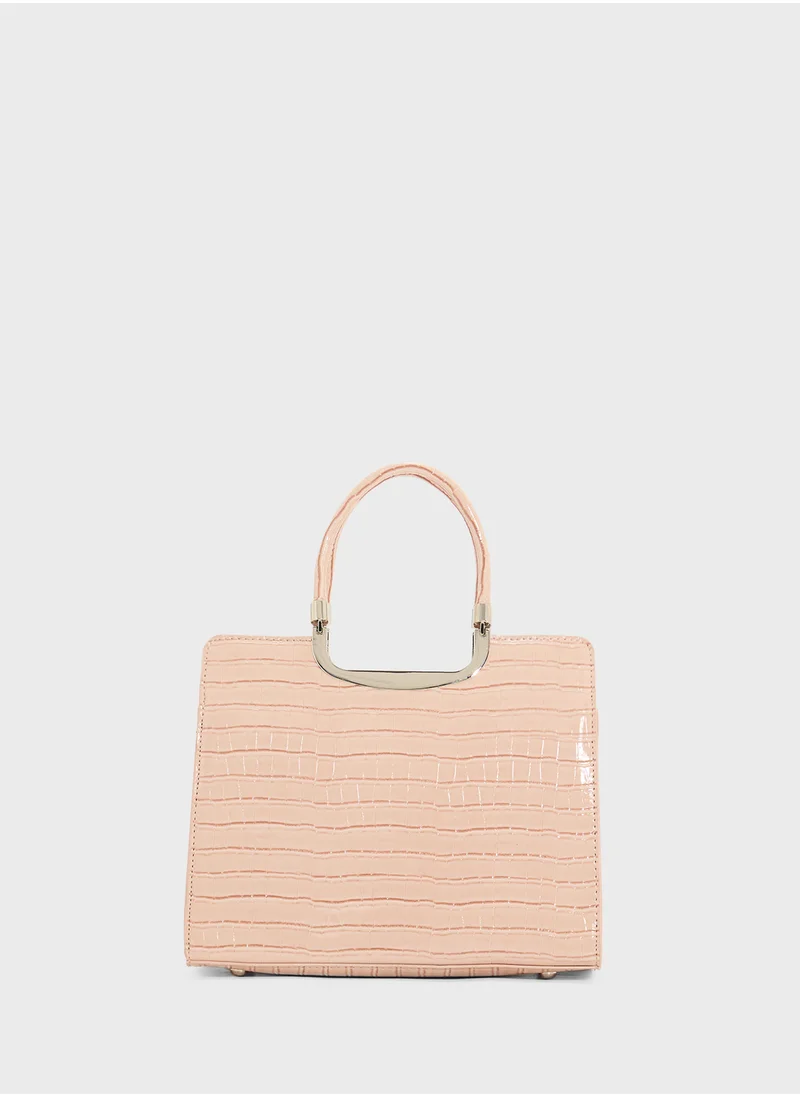 ELLA Croc Effect Satchel
