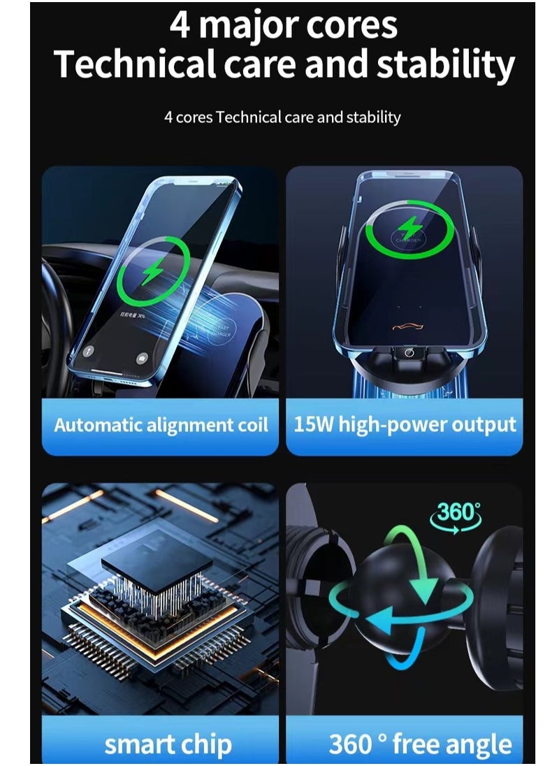 Intelligent Induction Automatically Opens And Closes The Car  Phone Holder 15W Wireless Charging Compatible With Android And iPhone - pzsku/Z8AB37AEF011FA96B75FFZ/45/_/1722102507/cf75de46-5ab4-47d9-8a5b-080c0ef3d1aa