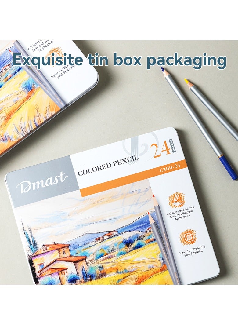 Dmast Deli EC300-24 Colored Pencil Set 24 Colors – Ideal for Drawing, Coloring & Sketching - Image 5