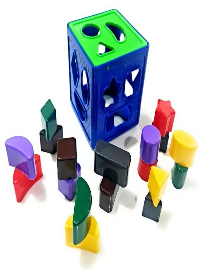 TOKYODO Shape Sorting Cube with 18 Shape and Different Color - Kids Activity Toys - Learning and Educational Toys with Multicolour, 19 Pcs - Image 1
