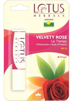 LOTUS HERBALS Lip Therapy Velvety Rose 4Gm  - Image 1
