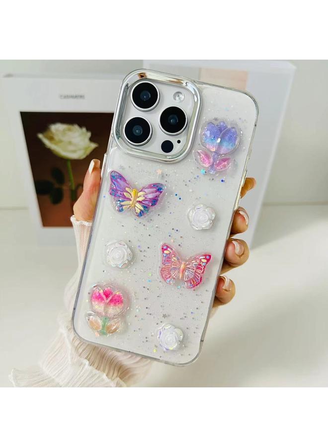 Zaboon Case For iPhone 12 Pro Max 3D Colorful Crystal Butterfly TPU Phone Case - Image 2