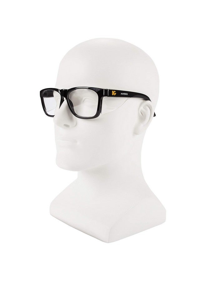 KLEENGUARD KleenGuard™ V30 Maverick Eye Protection (49309), with KleenVision™ Anti-Fog Coating, Clear Lenses, Black Frame (Qty 1)  - Image 3